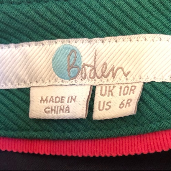Boden dress size 6 US - gorgeous green with pink accent - Picture 5 of 7